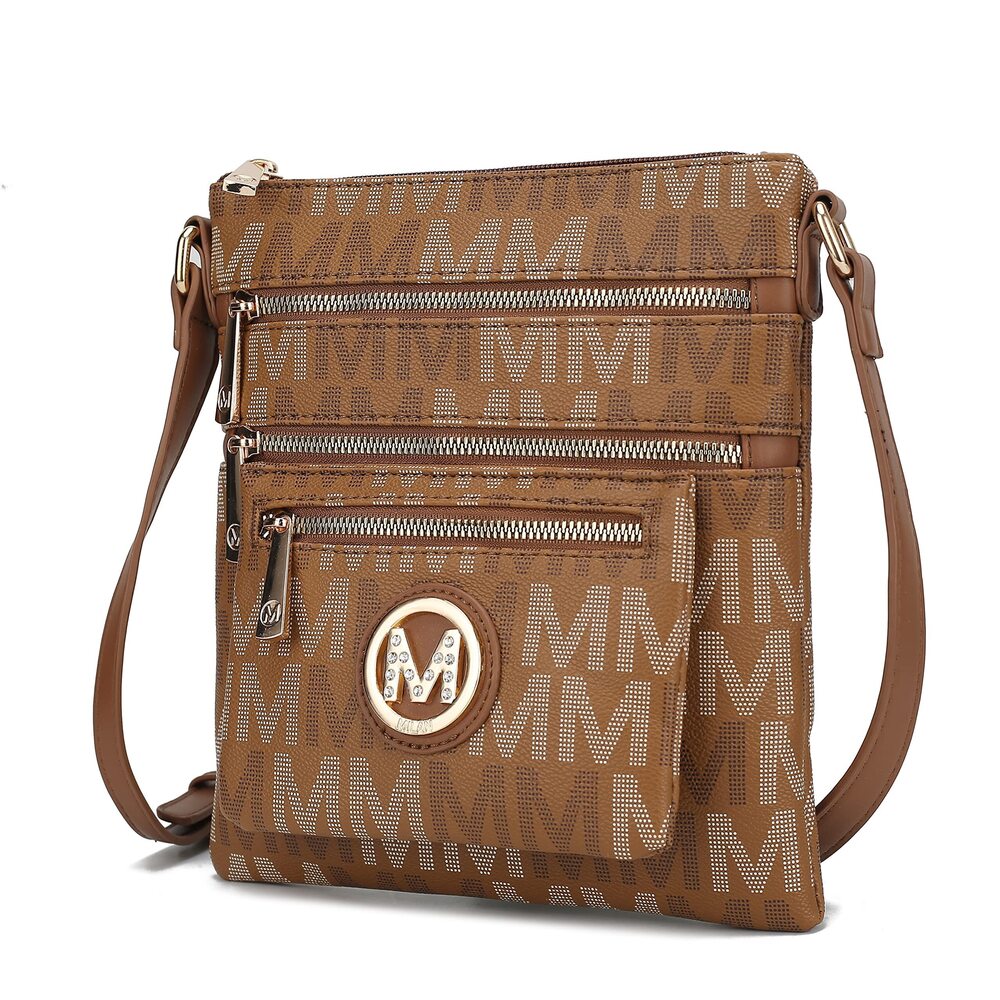 7691 Crossbody Bag, Signature Vegan Leather Adjustable Strap Handbag